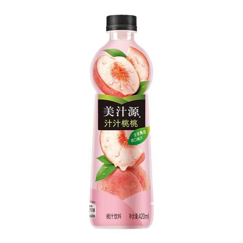 美汁源 汁汁桃桃桃汁饮料 420ml／瓶.jpg