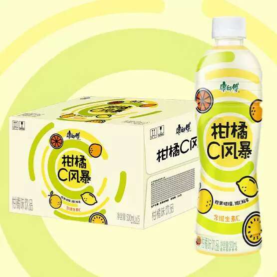 康师傅柑橘C风暴饮料500ml